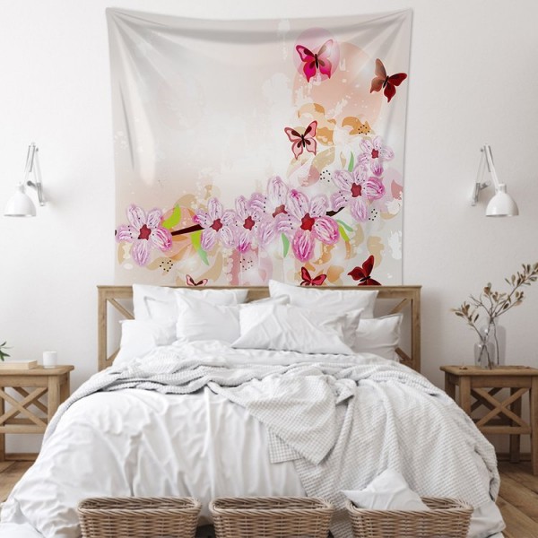 Peach Blossom Branch - 100*75cm - Printed Tapestry UK