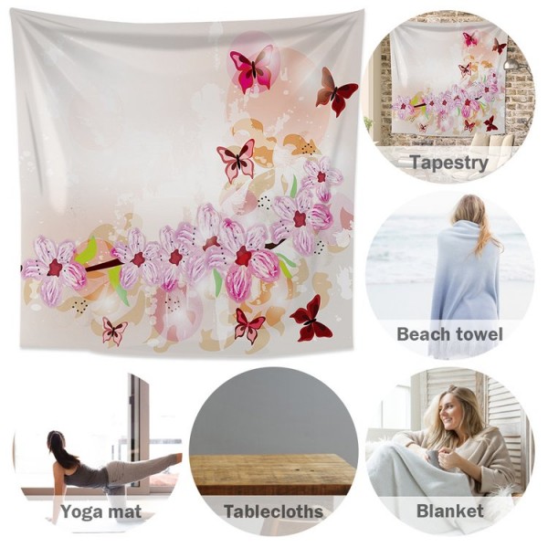 Peach Blossom Branch - 100*75cm - Printed Tapestry UK