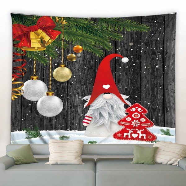 Red Gnomeheet Christmas - 100*75cm - Printed Tapestry UK
