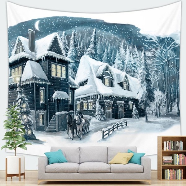 Snow Village Sandy - 100*75cm - Printed Tapestry UK