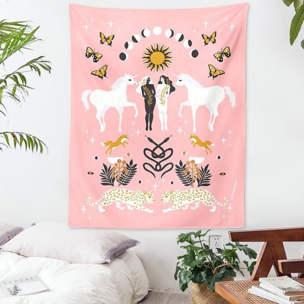 Horse Girl Butterfly - 75*100cm - Printed Tapestry UK