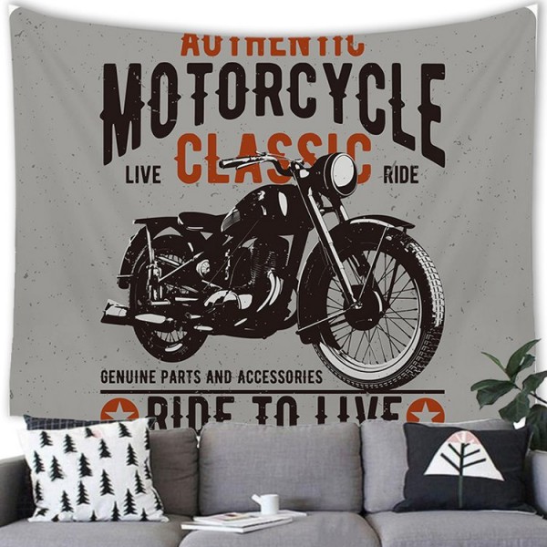Motorcycle Classic - 100*75cm - Printed Tapestry UK