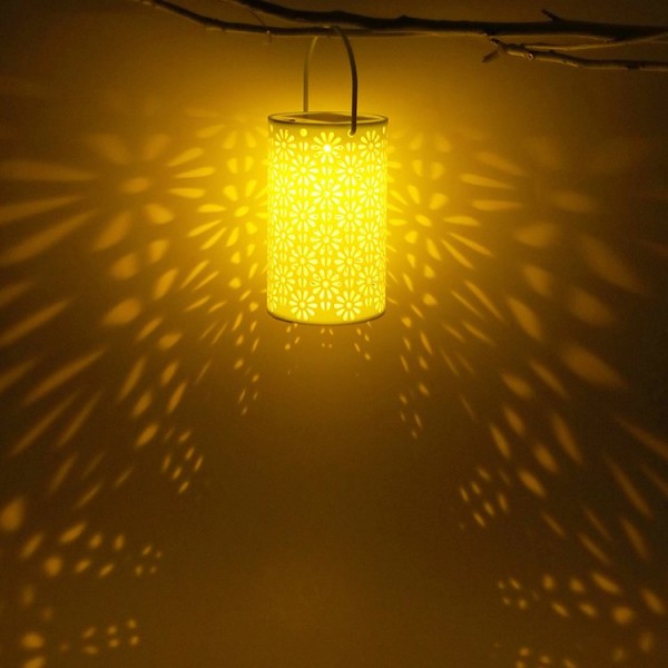 LED Projection Light Lantern Snowflake Hanging Lamp Outdoor Garden Decor UK