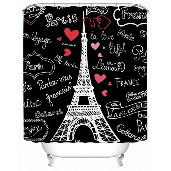 Paris Tower - Print Shower Curtain UK