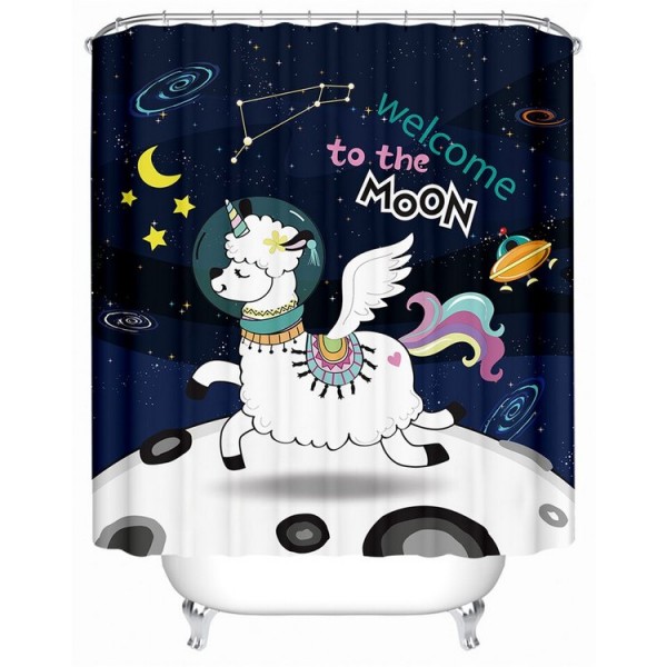 Cute Llama - Print Shower Curtain UK