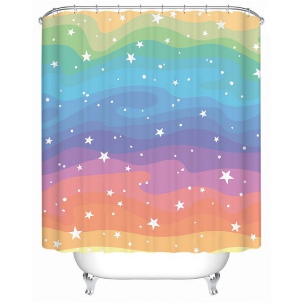 Rainbow - Print Shower Curtain UK