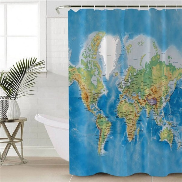 Word Map - Print Shower Curtain UK