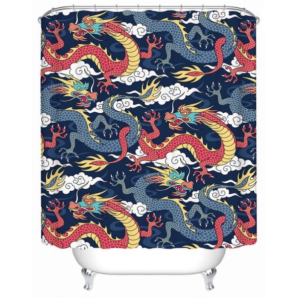 Red Dragon - Print Shower Curtain UK
