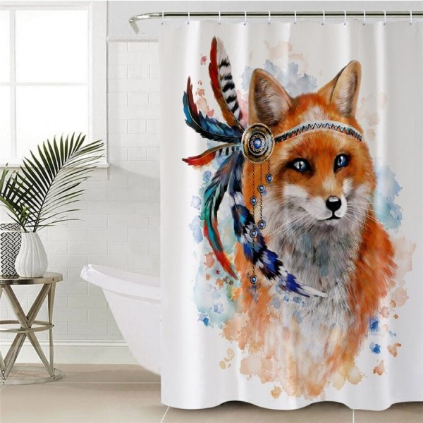 Fox - Print Shower Curtain UK