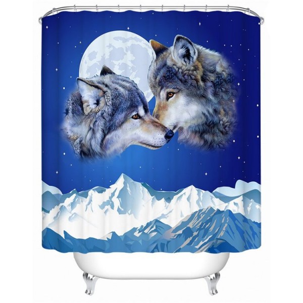 Wolf Couple - Print Shower Curtain UK
