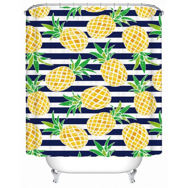 Pineapple - Print Shower Curtain UK