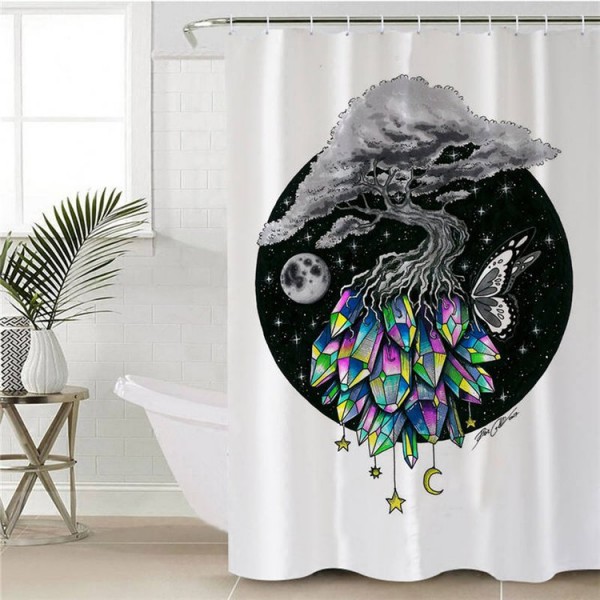 Crystal Tree - Print Shower Curtain UK