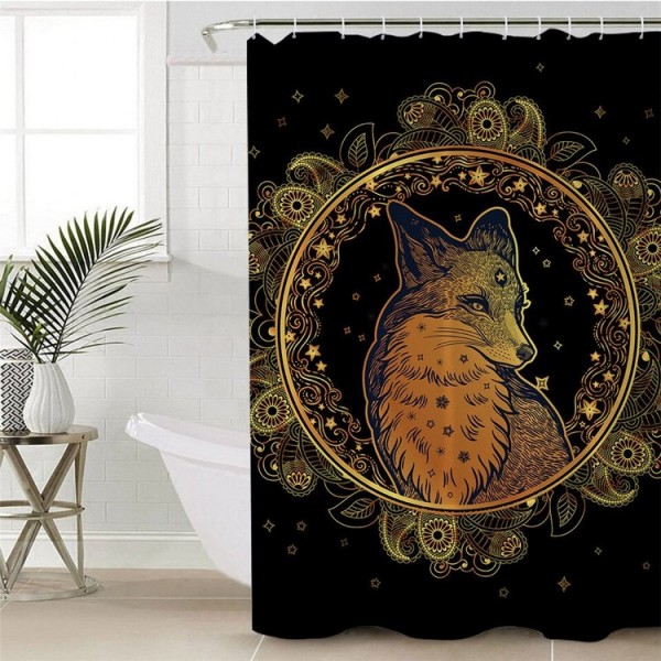Golden Fox - Print Shower Curtain UK