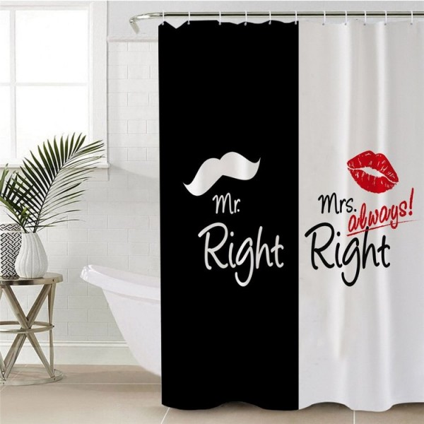 Mr and Mrs - Print Shower Curtain UK