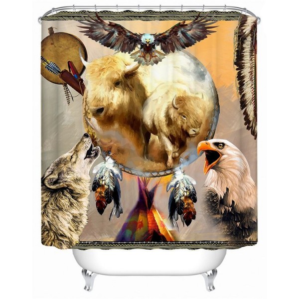 White Buffelo - Print Shower Curtain UK