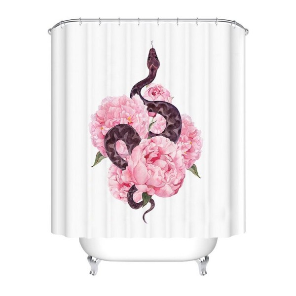 Pink Flower - Print Shower Curtain UK