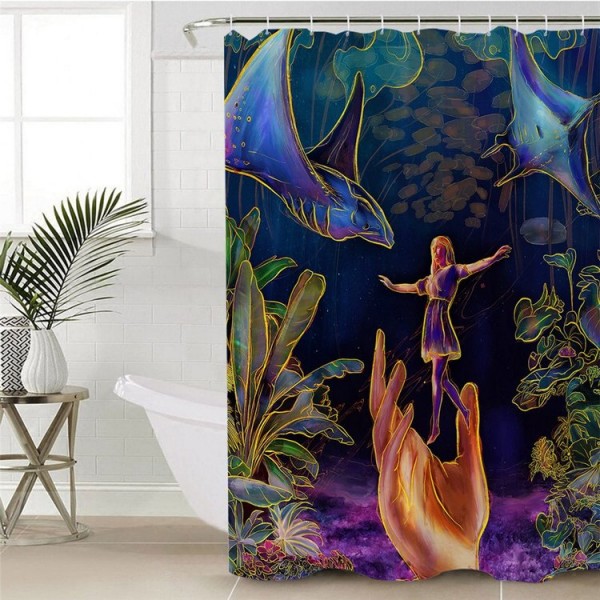 Escapism - Print Shower Curtain UK