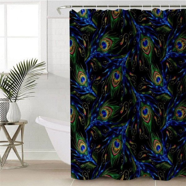 Peacock Feather - Print Shower Curtain UK