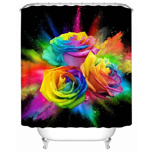 Colorful Roses - Print Shower Curtain UK
