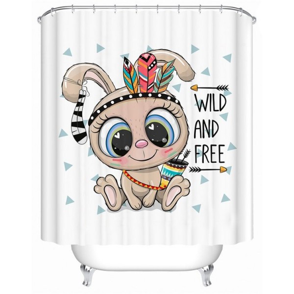 Rabbit - Print Shower Curtain UK