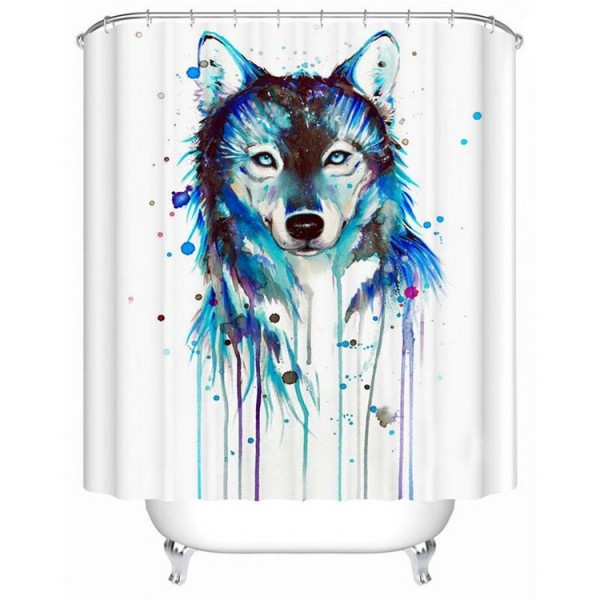 Ice Wolf - Print Shower Curtain UK