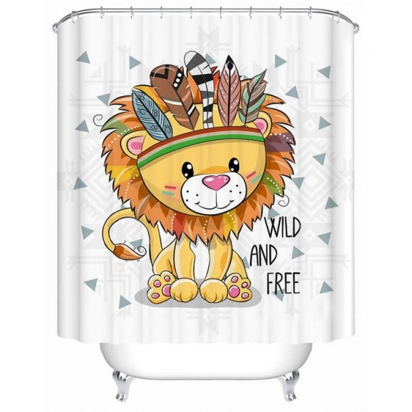 Lion - Print Shower Curtain UK
