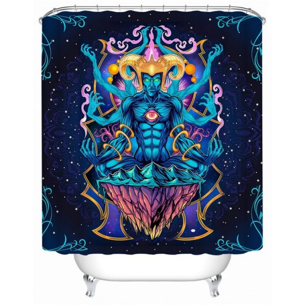 Meditating - Print Shower Curtain UK