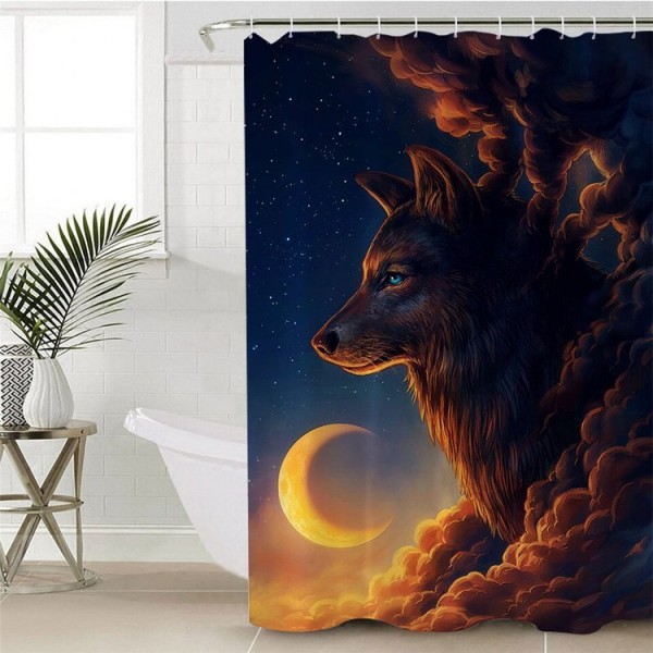Night Guardian - Print Shower Curtain UK