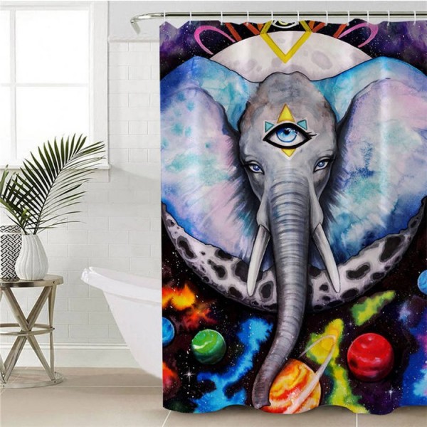 Alien Elefant - Print Shower Curtain UK