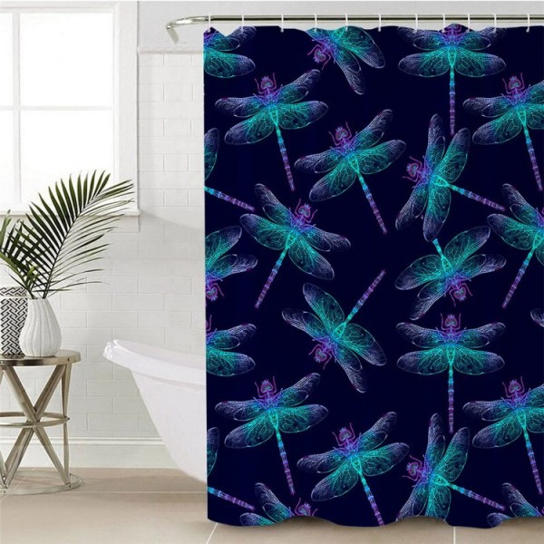 Dragonfly Mandala - Print Shower Curtain UK