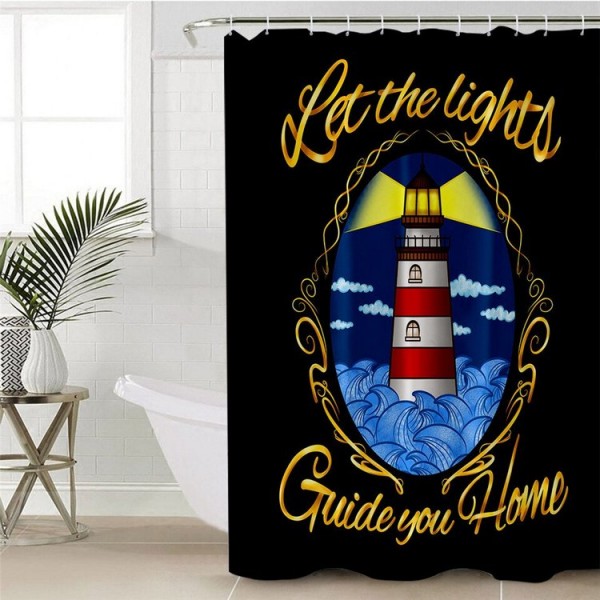 Lighthouse - Print Shower Curtain UK