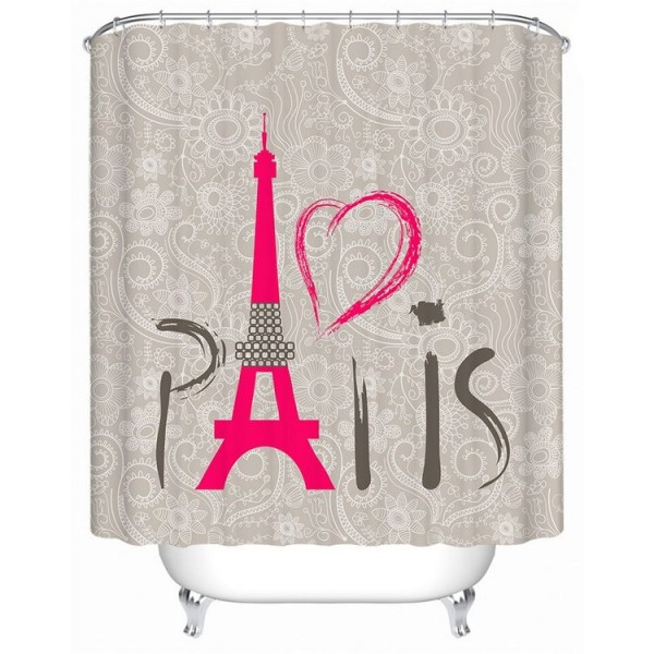 Paris Tower - Print Shower Curtain UK