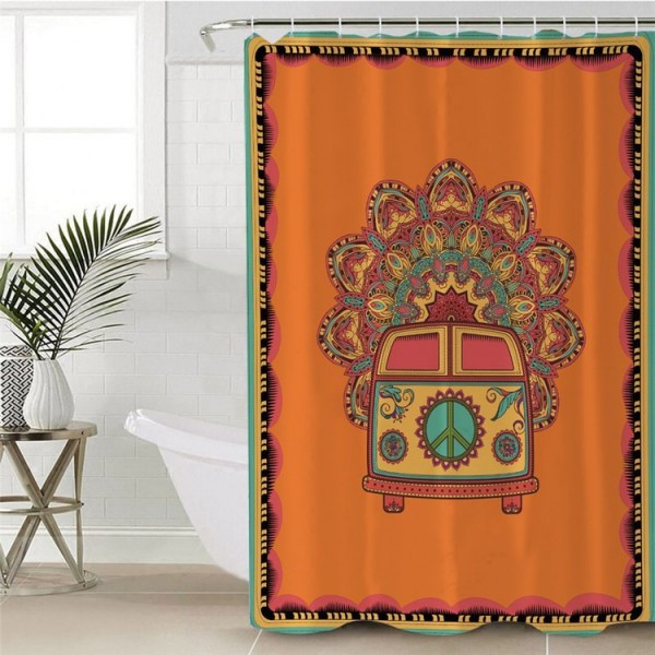 Orange - Print Shower Curtain UK