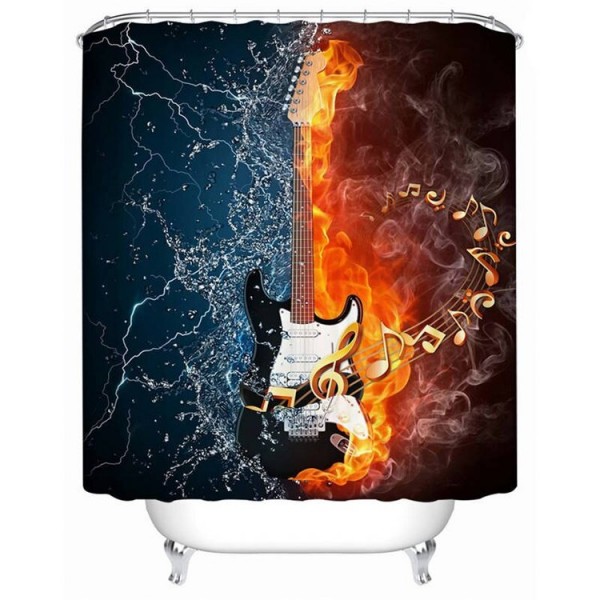 Bass Guitar - Print Shower Curtain UK