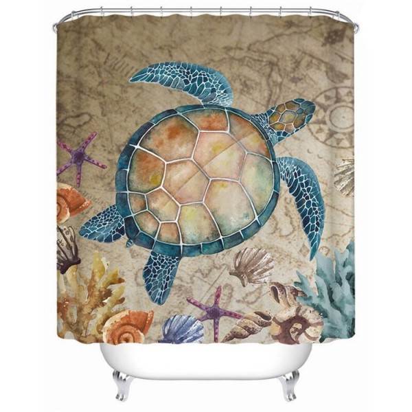 Sea Turtle - Print Shower Curtain UK