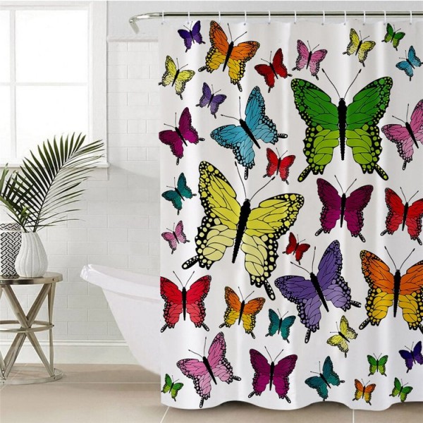 Flying Butterflies - Print Shower Curtain UK