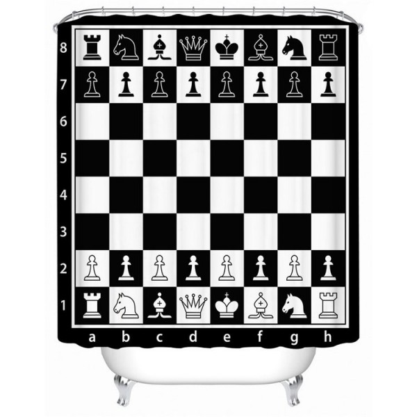 Chess Board - Print Shower Curtain UK