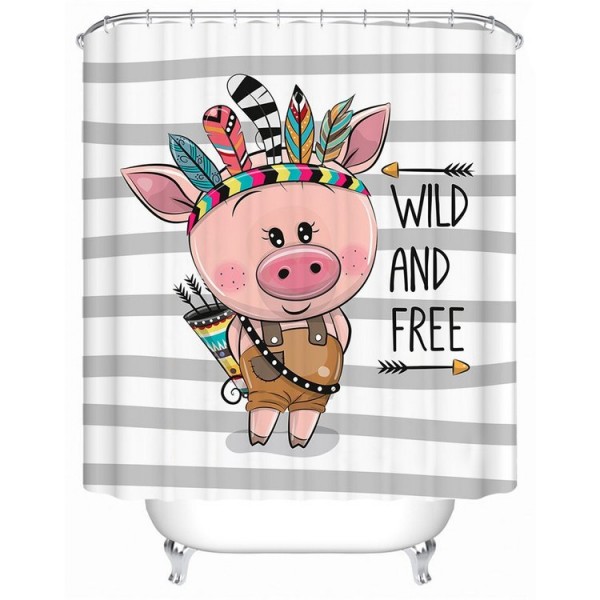Pig - Print Shower Curtain UK