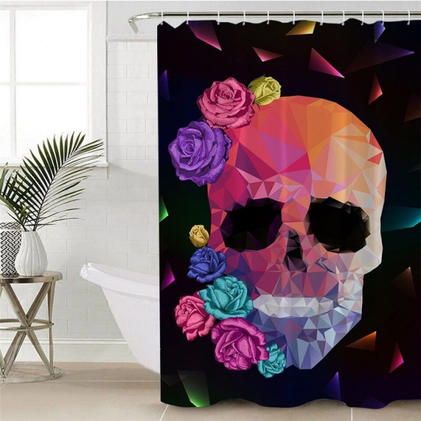 3D Skull - Print Shower Curtain UK