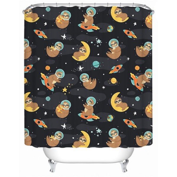 Space Sloth - Print Shower Curtain UK