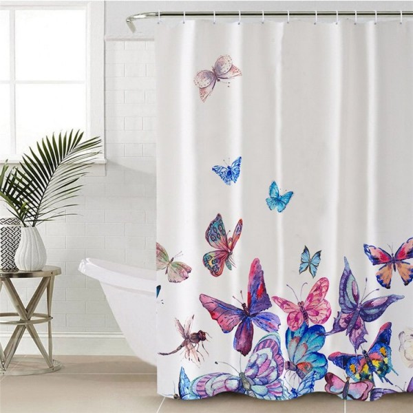 Flying Butterflies - Print Shower Curtain UK