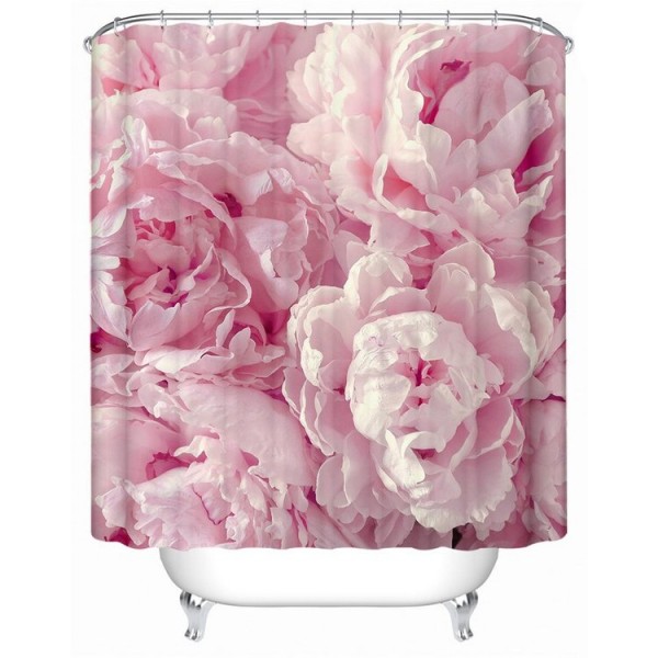Flowers Leaves - Print Shower Curtain UK