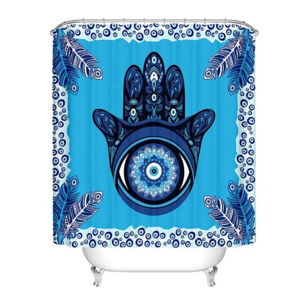 Evil Eye Hamsa - Print Shower Curtain UK