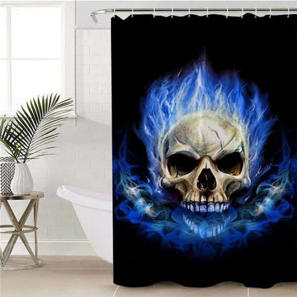 3D Skull - Print Shower Curtain UK