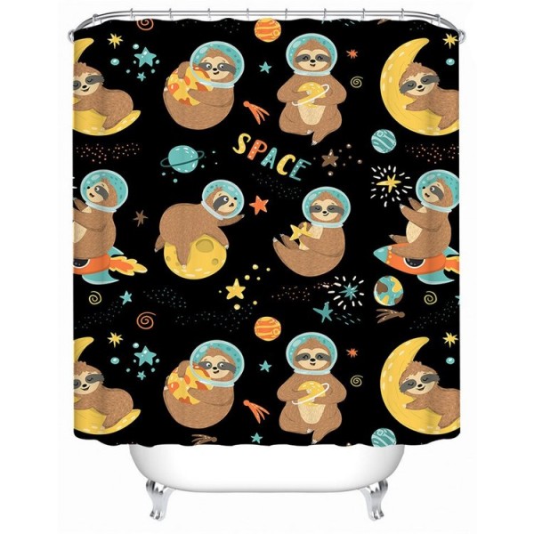 Space Sloth - Print Shower Curtain UK