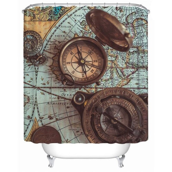Compass - Print Shower Curtain UK