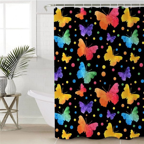 Flying Butterflies - Print Shower Curtain UK