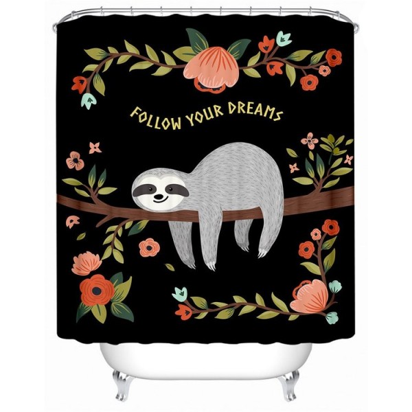 Space Sloth - Print Shower Curtain UK