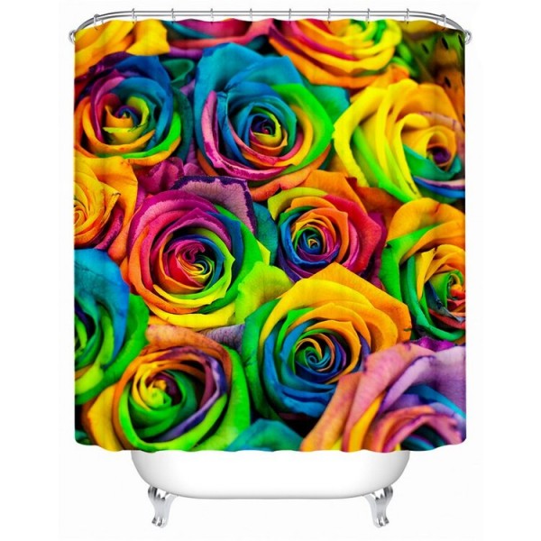 Colorful Roses - Print Shower Curtain UK
