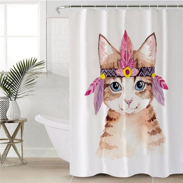 Cat - Print Shower Curtain UK